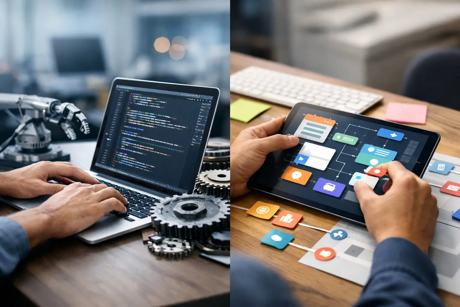 Automatizare personalizată vs platforme no-code